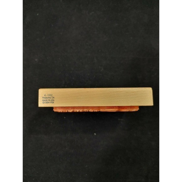 K-1332 Angel With harp Wood‎ Mounted Rubber Stamp 1994 PSX Measures 3.5 X 4.5 - Picture 3 of 6